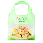 Saco de compras dobrável com bolso interior personalização total cor branco