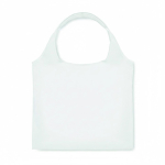 Saco dobrável de rPET com bolso interior personalização total cor branco sétima vista
