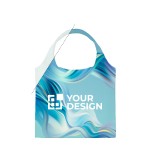 Saco dobrável de rPET com bolso interior personalização total cor branco vista principal