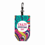 Saco de compras dobrável compartimento mosquetão personalização total cor branco quinta vista