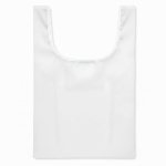Saco de compras dobrável com bolso interior personalização total cor branco sétima vista