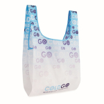 Saco de compras dobrável com bolso interior personalização total cor branco