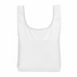 Saco de compras dobrável rPET com bolso interior personalização total cor branco sétima vista