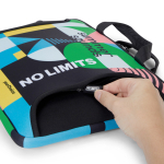 Pasta para portátil de neopreno resistente à água personalização total cor branco quinta vista