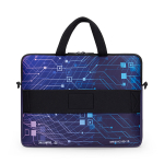 Pasta para portátil, fecho correr e manga trolley personalização total cor branco terceira vista