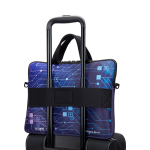 Pasta para portátil, fecho correr e manga trolley personalização total cor branco quinta vista