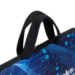 Pasta para portátil, fecho correr e manga trolley personalização total cor branco quinta vista