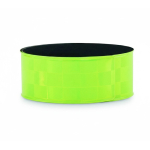 Pulseira refletora com superfície quadriculada personalização total cor verde fluorescente sétima vista