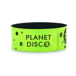 Pulseira refletora com superfície quadriculada personalização total cor verde fluorescente