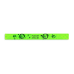 Pulseira refletora com superfície quadriculada personalização total cor verde fluorescente quinta vista