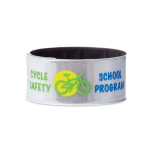 Pulseira de fita refletora prateada ou amarela personalização total cor prateado