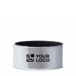 Pulseira de fita refletora prateada ou amarela personalização total cor prateado vista principal