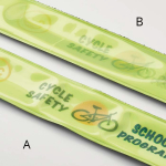 Pulseira de fita refletora prateada ou amarela personalização total cor amarelo fluorescente