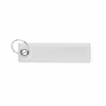 Porta-chaves segurança retangular laminado refletor personalização total cor prateado sétima vista
