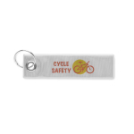 Porta-chaves segurança retangular laminado refletor personalização total cor prateado