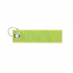 Porta-chaves segurança retangular laminado refletor personalização total cor amarelo fluorescente sétima vista