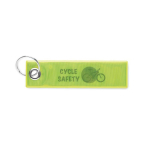 Porta-chaves segurança retangular laminado refletor personalização total cor amarelo fluorescente sétima vista