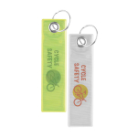 Porta-chaves segurança retangular laminado refletor personalização total cor amarelo fluorescente oitava vista