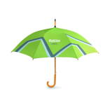 Guarda-chuva automático eixo e punho madeira Ø102 personalização total cor branco