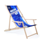 Cadeira de praia, braços/porta-copos feita na UE personalização total cor branco