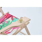 Cadeira de praia, braços/porta-copos feita na UE personalização total cor branco quinta vista