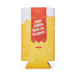 Manga isolante de neopreno para latas de 450 ml personalização total cor branco