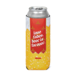 Manga isolante de neopreno para latas de 450 ml personalização total cor branco