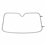 Para-sol de carro com 2 ventosas transparentes personalização total cor branco sétima vista