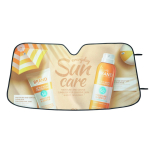 Para-sol de carro com 2 ventosas transparentes personalização total cor branco