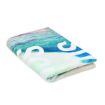 Toalha de praia de poliéster e rPET 350 g/m2 personalização total cor branco