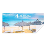 Toalha de praia feita de microfibra 240 g/m2 personalização total cor branco sétima vista