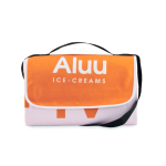 Manta piquenique dobrável poliéster polar 220 g/m2 personalização total cor branco