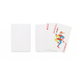 Baralho de 54 cartas de jogar com acabamento mate personalização total cor branco sétima vista