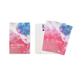 Baralho de 54 cartas de jogar com acabamento mate personalização total cor branco quinta vista