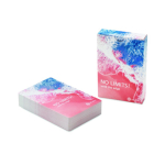Baralho de 54 cartas de jogar com acabamento mate personalização total cor branco quinta vista