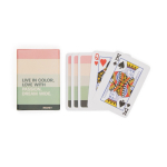 Baralho 54 cartas de jogar mini acabamento mate personalização total cor branco sétima vista