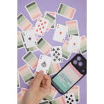 Baralho 54 cartas de jogar mini acabamento mate personalização total cor branco