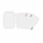 Baralho de 54 cartas mini personalização total nos 2 lados cor branco sétima vista