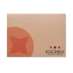 Bloco notas adesivas capa mole de papel reciclado personalização total cor branco sétima vista