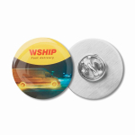 Pin de aço inoxidável para personalizar a forma personalização total cor branco