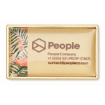 Pin de ferro retangular para personalizar personalização total cor nude