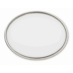 Pin metálico oval a cor bem garrida personalização total cor prateado sétima vista