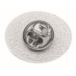 Pin metálico oval a cor bem garrida personalização total cor prateado terceira vista