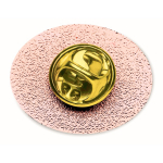 Pin metálico oval a cor bem garrida personalização total cor rosa ouro terceira vista