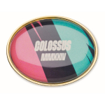 Pin metálico oval a cor bem garrida personalização total cor dourado
