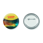 Pin redondo em tamanhos diferentes personalização total cor branco