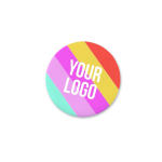 Pin redondo em tamanhos diferentes personalização total cor branco