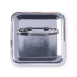 Pin quadrado em tamanhos diferentes personalização total cor branco terceira vista