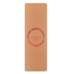 Tapete de yoga feito de cortiça e borracha personalização total cor branco