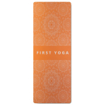 Tapete de yoga feito de PU e borracha de coco personalização total cor cor-de-laranja